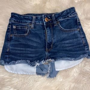 AE denim jean flap shorts